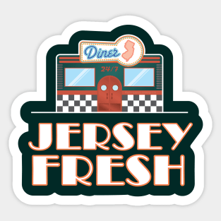 Jersey Fresh Retro New Jersey Diner Sign Sticker